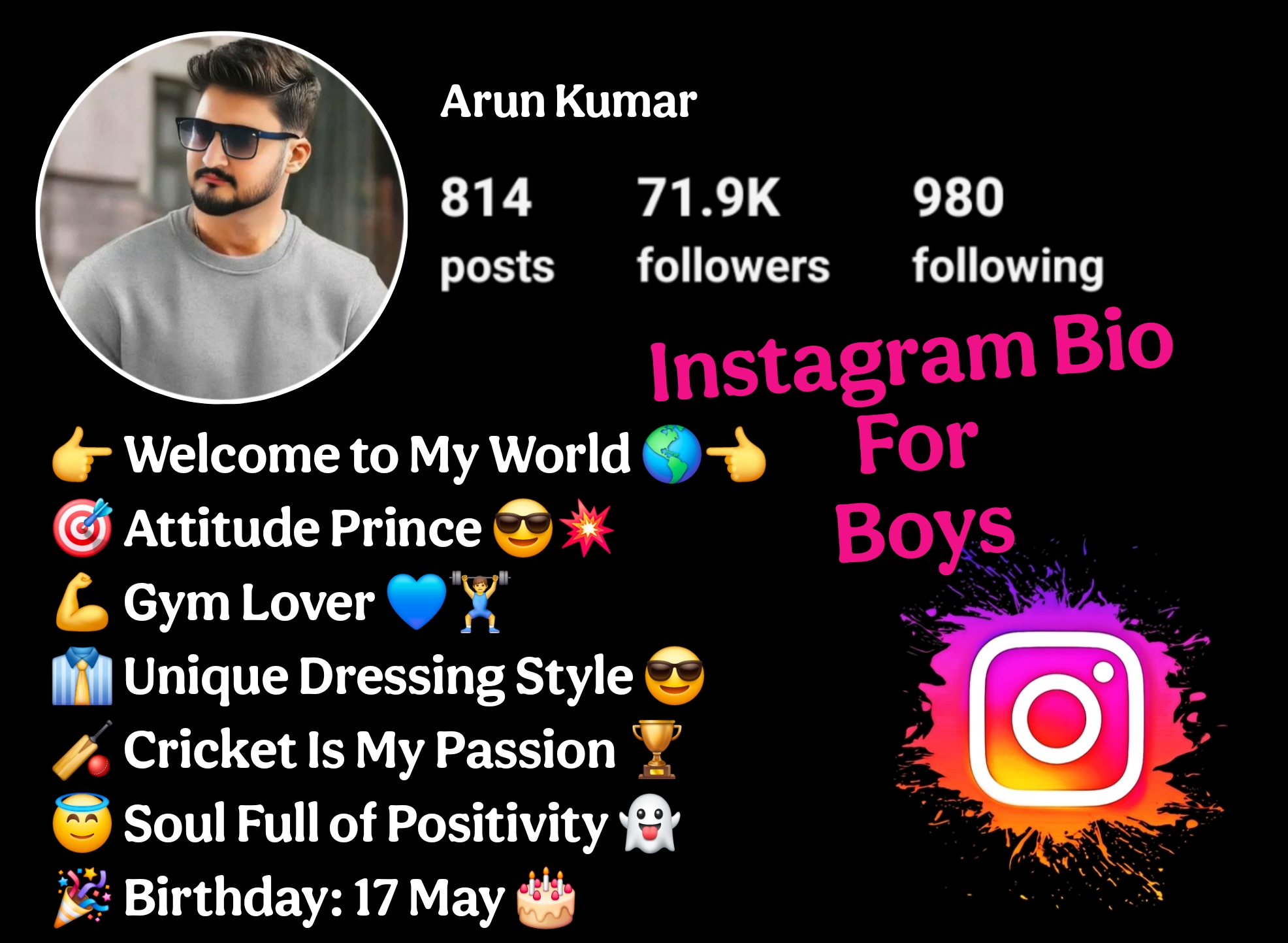 Instagram Bio For Boys