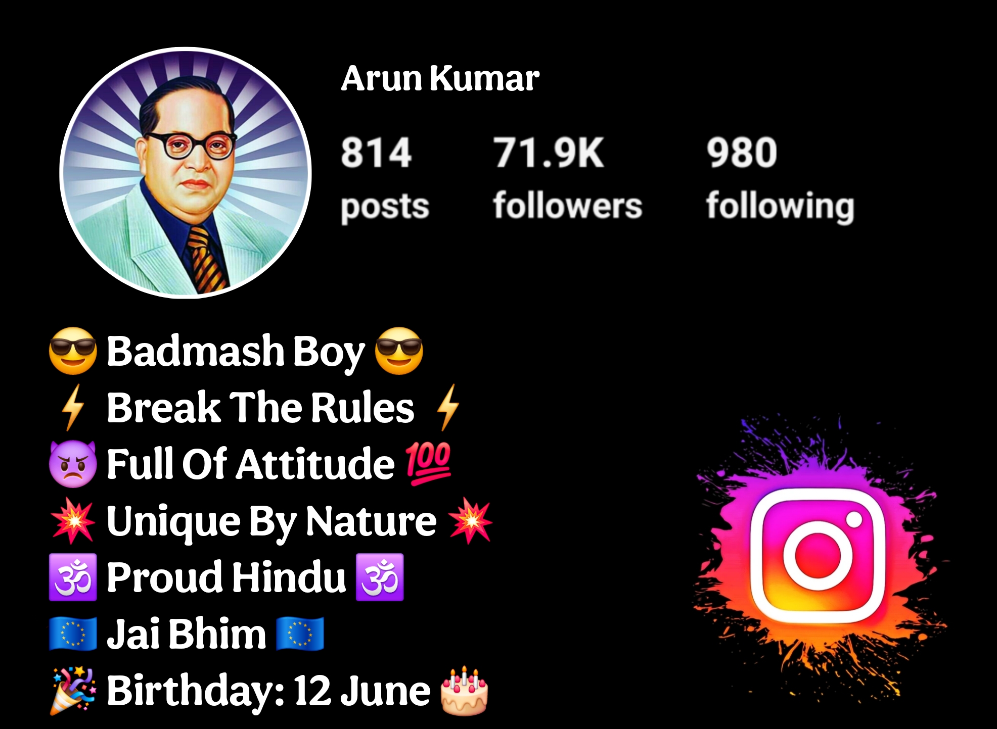 Jai Bhim Bio For Instagram