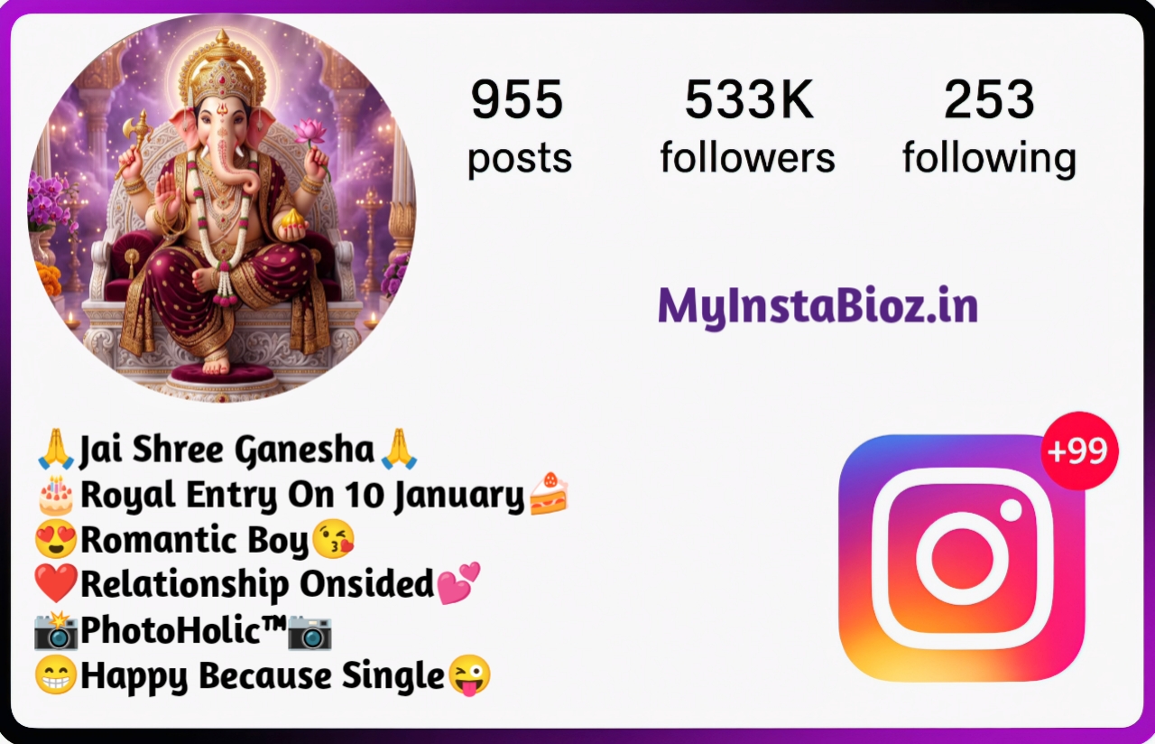 Ganpati Bappa Bio For Instagram