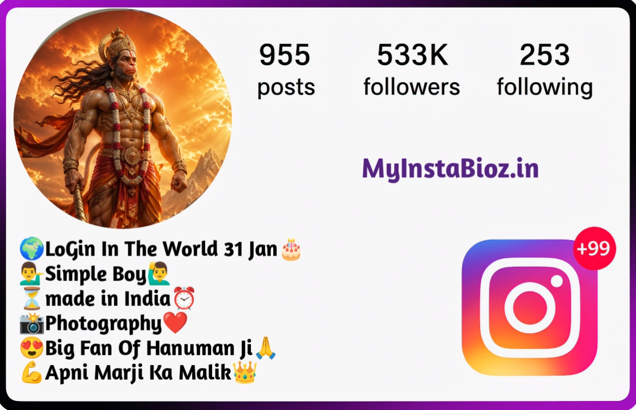 Hanuman Ji Bio For Instagram