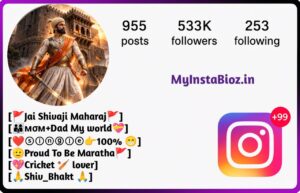 Instagram Bio For Shivaji Maharaj
